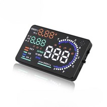 자동차 hud 헤드 업 디스플레이 자동차 OBD 디스플레이 스마트 무선 탐색 HD 속도 프로젝션 대시 보드, A8 대형 컬러 스크린 업그레이드 버전