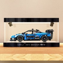 레고케이스 아크릴 주문제작 피규어 수납 진열장 장난감 보관함 쇼케이스 레고 42123 Senna gtr 투명 아크릴 모델 방진 보관에 적합한 McLaren 디스플레이 상자, 40×20×15 cm(내 치수) 3 mm고정밀 마, 전시실 수준 led 천장 조명 + 이중 스포트라이