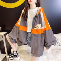 비니달려 K4LI3WFH 여성 자외선 차단 얇은 코트 긴팔 빅시이즈 봄 여름