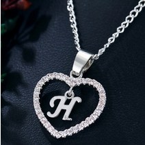 며느라기 박하선 목걸이 레이어드 코인 목걸이 실버 쥬얼리 이름 이니셜 하트 펜던트 글자 지르콘 러브 여자 선물 첫 글자 액세서리