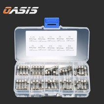유리관휴즈 5*20mm 100개 세트 유리퓨즈 소형 FUSES 0.2-20A, 소형(5x20mm)세트