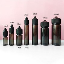 10ml-120ml 검은 애완 동물 플라스틱 공병 Vape 오일 Dropper 병 긴 팁 모자 E 액체 주스 눈 맑은 물 짜기 샘플 튜브