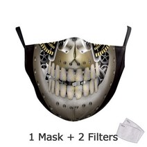 패션마스크 NADANBAO재미있는 할로윈 재미 있는 조커 페이스 프린트 마스크 세탁 가능한 패브릭 여성 성인 커버 재사용 패션 외부 마스크, KID, 069492