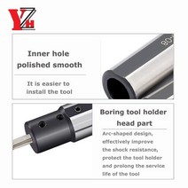 선반 밀링 보링YZH SHB12 - 3 4 5 6 7 8 10 12 mm 보링 공구 홀더 소경 CNC 선반 100mm 텅스텐 스틸, 02 SHB12-4