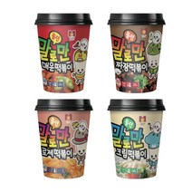 원채당 말로만 듣던 컵떡볶이 115g*4개 떡볶이키트 식사대용 캠핑음식 캠핑간식 매운 짜장 로제 크림, 크림떡볶이 115g*4개, 4개, 115g