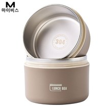 MYBYS 보온도시락, 블루, 3단, 식기 포함+보온 휴대용가방