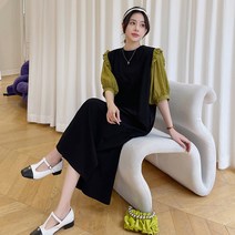 영애씨옷장 빅사이즈 여름 원피스 퍼프 쉬폰 원피스 no. 6744