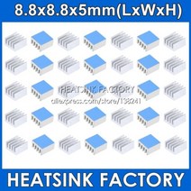 램쿨러 we do heatsink 8x22x10mm aluminium black 냉각, Silver_30pcs