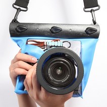드론 보관 범용 카메라 방수 가방 여행 다이빙 커버 20M 수중 드라이 백 수영 파우치 디지털 캐논 니콘 DSLR SLR, 03 Blue Lens 10 cm