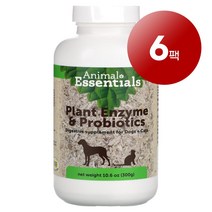 리암마켓 Animal Essentials 애니멀 에센셜 강아지 고양이용 면역 장 소화 건강 관리 식물 효소 프로바이오틱스 300g 1팩, 6팩