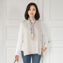 eTV 엄마옷 마담4060 사이드트임니트조끼-XVE302002-