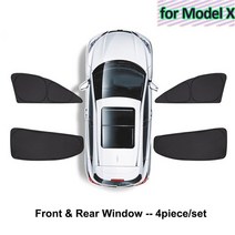 차량용 썬루프 skylight blind shading net for tesla model x front glass flap door roof sunshade car uv, 사이드 윈도우용