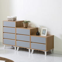 이케아 서랍장 수납장 다용도 거실장 안방 옷장 거실 미니 틈새 2단 3단 4단 옷 모던, 세디 서랍장 2단, 오크화이트