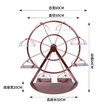 업소용 플레이팅접시 관람차 접시 전골 가게 호텔 레스토랑 뷔페 식기 트레이 플레이트 금속, 미드사이즈브라운+8브라운트레이