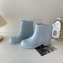 여성 레인부츠 숏 미들 롱 레인 장화 장마철 패션 장화 레인슈즈 슬립 온 짧은 튜브 야외 방수 발목