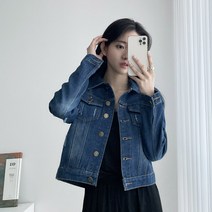 S M L 크롭 미니 데님 청 자켓