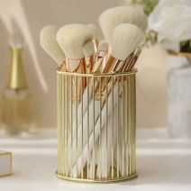 메이크업브러쉬통 화장품정리대 브러쉬꽂이 통 건조대 블러셔정리함 보관 골드 홀더, 일자형, 1개