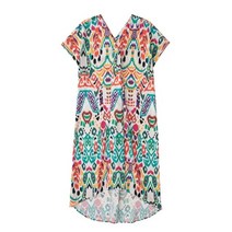 리조트룩 해외여행여름옷 마린룩 여름 해변 리조트 스타일 다채로운 인쇄 숙녀 긴 드레스 패션 캐주얼 목