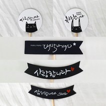 흰내 화분 토퍼픽 메세지픽 5종 택1, 가로형대박