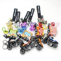 베어브릭 키링 가방 악세사리 소품 자동차 할리데이비슨 오토바이 모형 열쇠고리 팬던트 키링, 푸드트럭 팬던트 키링(햄버거), 1개