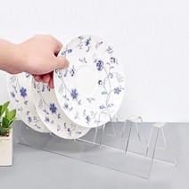 아크릴 5칸 접시이젤 접시 받침대 그릇 거치대 그릇랙