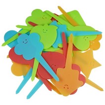 텃밭 팻말 화분 이름표 화단 푯말 주말 농장 나무 식물 수목 표찰 귀여운 디자인 90, 50개, 파란색, 혼합