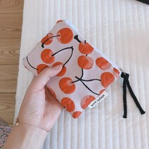 아에이오우 파우치 화장품 미니 파우치 작은 메이크업 화장품 가방 여성을 위한 미니 코튼 꽃 정리 어린이