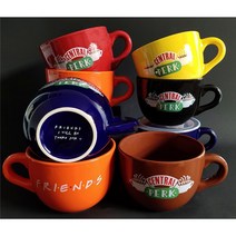 UNBAISER 미드 프렌즈 굿즈 센트럴파크 넷플릭스 챈들러 머그컵 대용량 머그컵, B