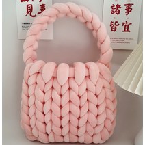 아이슬란드 자이언트 언 굵은 털실 핸드메이드 퀼팅백 소재가방 diy 자체제작 빨간책가방 숄더백 크로스 완제품