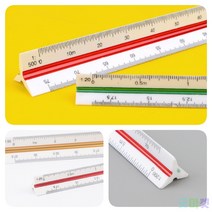 굿마켓 삼각스케일자, 30cm - 고배율