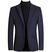 남성용 울 정장 코트 울 블렌드 캐주얼 블레이저 남성 정장 탑 남성 솔리드 비즈니스 캐주얼 남성 코트와 재킷