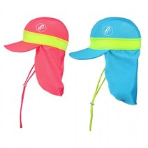 베베샤 배색 플랩캡 유아 썬캡 햇빛가리개 물놀이 모자