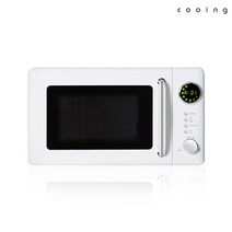 쿠잉 레트로 전자레인지 MC-R20EW 화이트 20L 전자렌지 버튼식 미니 소형 원룸 924451