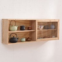 원목 빈티지 옛날 찬장 찻장 찻잔장 그릇장 그릇장식장 식탁위 수납 선반 컵보드, D.대형