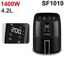 에어프라이어 sonifer 4.2l 기름 오븐 360 ° 베이킹 led 터치 스크린 전기 딥 프라이 1400w 붙지 않는 바구니 주방 요리 프라이, 협력사, 에게, 에어 프라이어