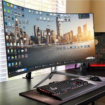 컴퓨터 모니터 와이드 게이밍 32인치모니터, 회색 27인치 곡면 240HZ 공식 규격