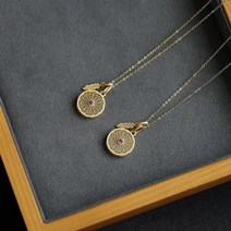 옥목걸이 천연옥 펜던트 gold jade flower man chalcedony 925