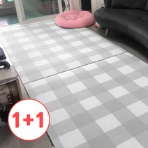 국산 1+1 거실 놀이방매트 습기 냉기차단 유아 아기 바닥 강아지 고양이 베란다 복도 매트, 02-지그재그 (2장)