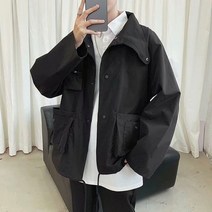 커플코트 타입 야구복 남성 여성 트렌드 봄가을 계절 멋진 와이드 루즈핏 4998781758, 2XL, 블랙 1000 더블레이어 퀄리티