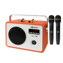 국산 이동식앰프스피커+무선마이크2ch 150W DY-307 강의 행사 버스킹용 에코 블루투스 녹음, 무선핸드+무선핸드