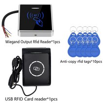 복사 보호 암호화 된 RFID 액세스 제어 키트 Wiegand 카드 리더기 + USB 스캐너 125Khz 칩 근접, 02 Anti copy kit