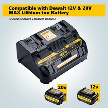 디월트충전기 호환 USB 포트 5V Dewalt 12V 14.4V 18V Dcb101 Dcb200 EU 미국 도구 전원 충전기 더블 리튬, 03 UK