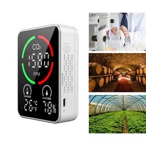 휴대용 공기 에어 질 측정기 Co2 모니터. 온도 센서, 01 white