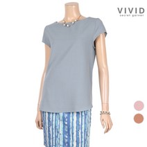 VIVID SG VIVID SG 베이직 마터치 캡소매 블라우스 VS024034
