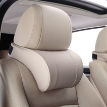 엘라 차편한 차량용 메모리폼 목쿠션, 2개, 베이지