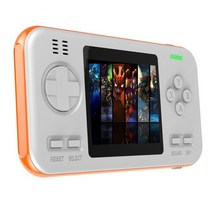 가정용오락실게임기 펌프 바탑 철권 오락기 휴대용 게임 패드 콘솔 게임 기계 8000mAh 보조베터리 Buil-in, 04 White orange_05 스페인