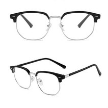 LD-1168 반무태안경(엣지네모) 얼굴작아보이는 지적인 안경테 인싸필수템