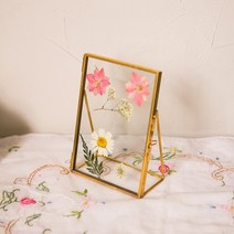 엔틱and데코 엔틱 빈티지스타일 탁상용 사진 액자, 단면 골드