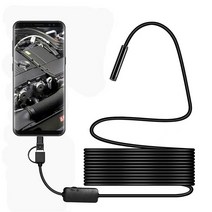 리지드내시경산업용 내시경 카메라 IP67 방수 라인 길이 5.5mm 7mm 3in 1 안드로이드 전화 PC USB, [03] 5m, [01] 3IN1 55mm soft cabl