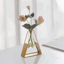 소비르 철제 꽃병 인테리어소 소품 조화 화병, 10_세모+리시안셔스